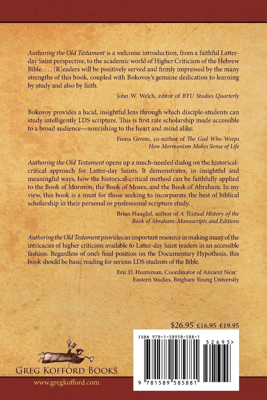 Rückseitencover Authoring the Old Testament: Genesis-Deuteronomy