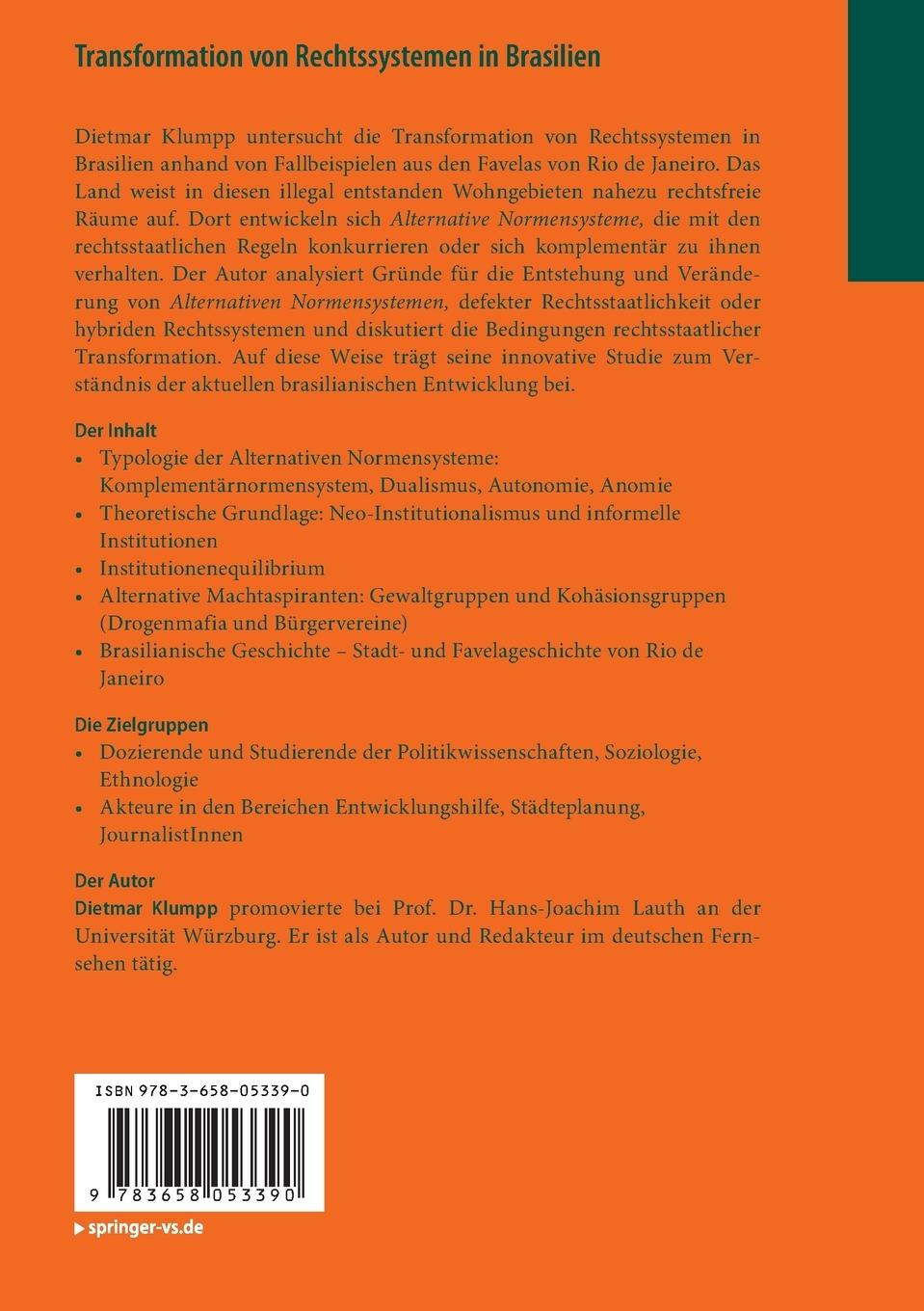 Rückseitencover Transformation von Rechtssystemen in Brasilien