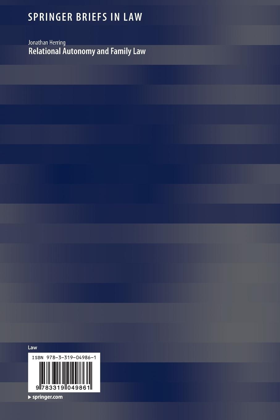 Rückseitencover Relational Autonomy and Family Law