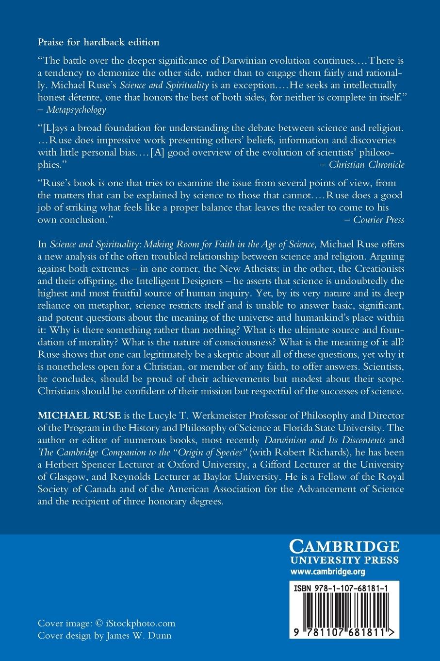 Rückseitencover Science and Spirituality