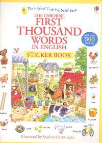 Vorderes Coverbild First Thousand Words in English Sticker Book