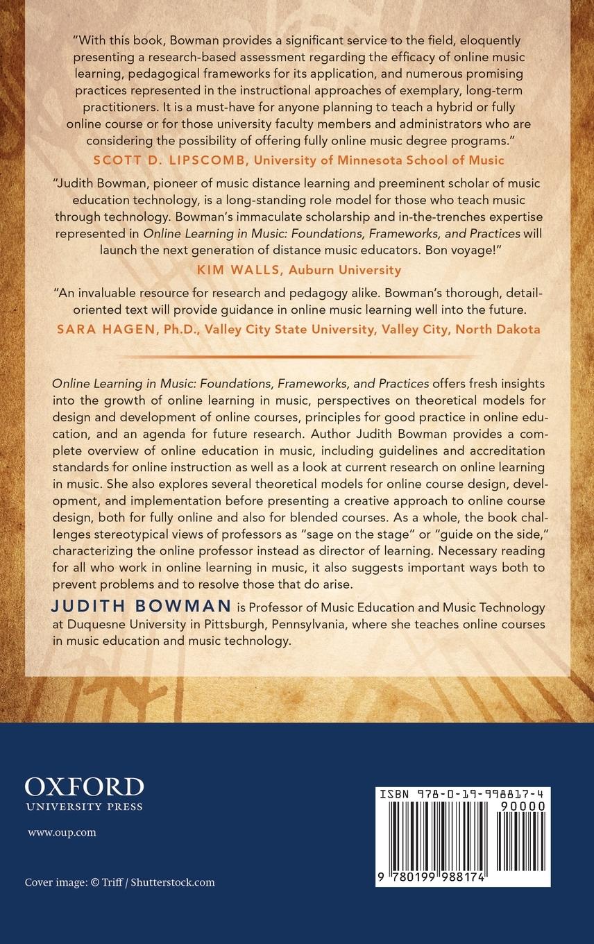 Rückseitencover ONLINE LEARNING IN MUSIC C