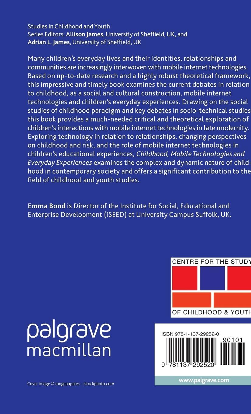 Rückseitencover Childhood, Mobile Technologies and Everyday Experiences