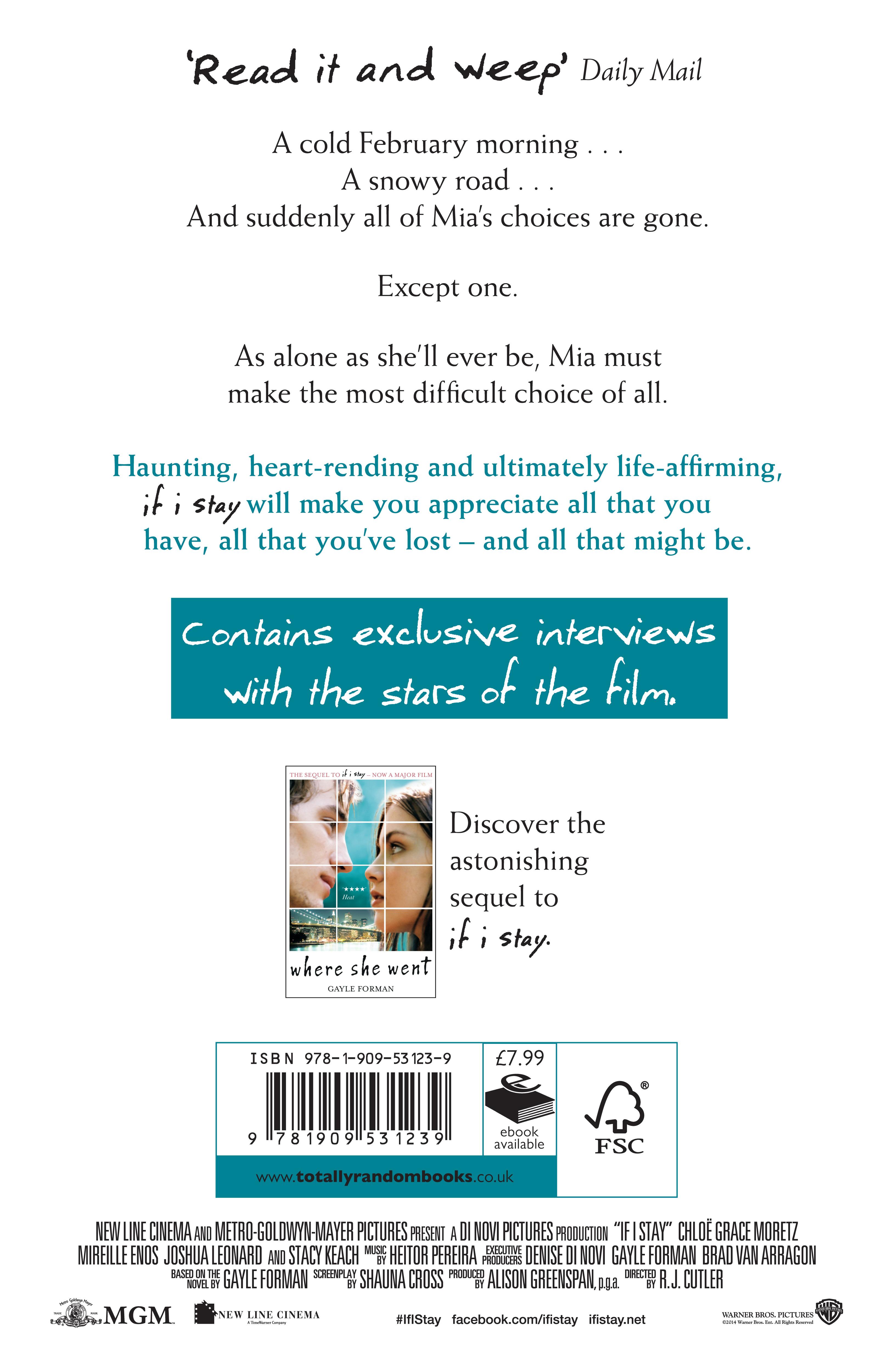 Rückseitencover If I Stay