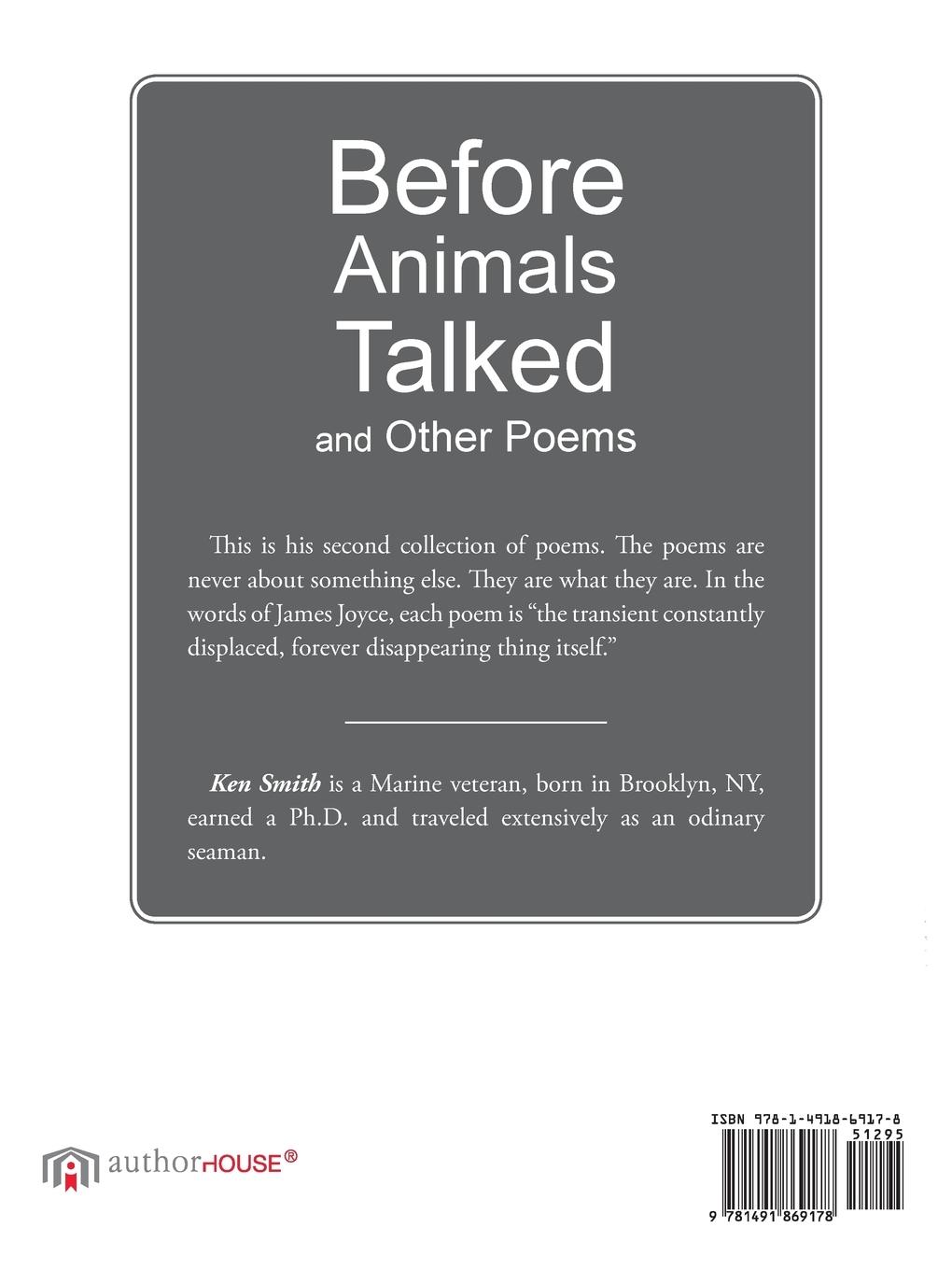 Rückseitencover Before Animals Talked and Other Poems