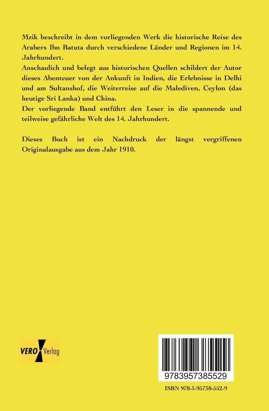 Rückseitencover Die Reise des Arabers Ibn Batuta durch Indien und China
