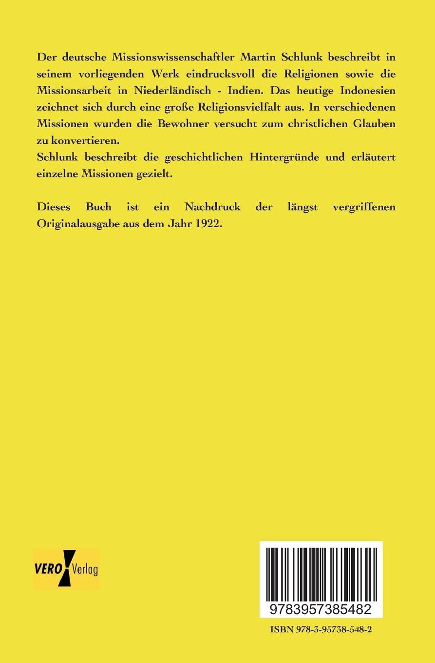 Rückseitencover Niederländisch-Indien als Missionsfeld