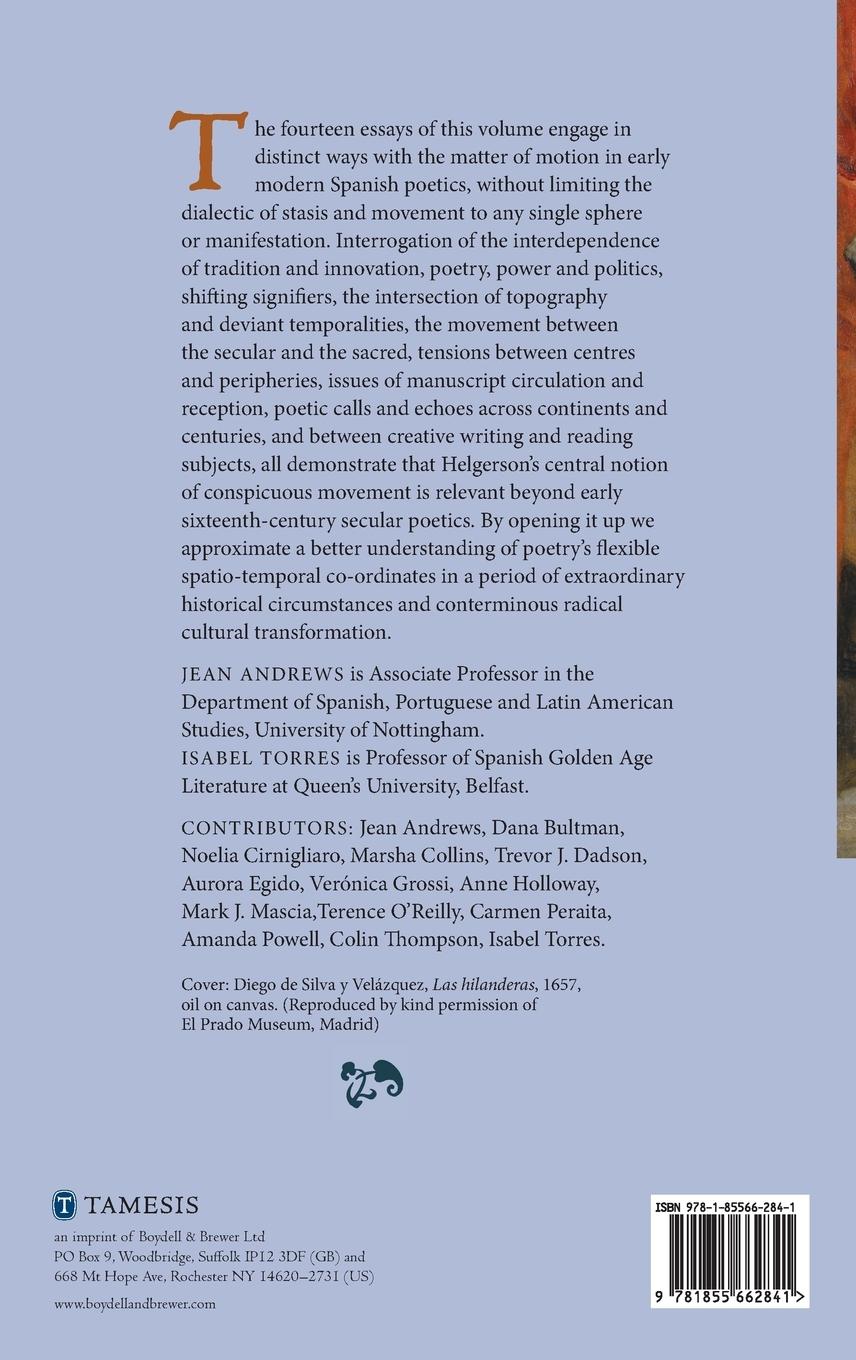 Rückseitencover Spanish Golden Age Poetry in Motion
