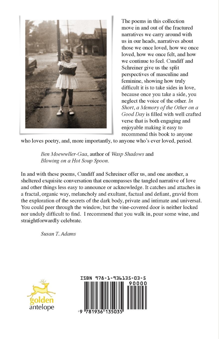 Rückseitencover In Short, a Memory of the Other on a Good Day