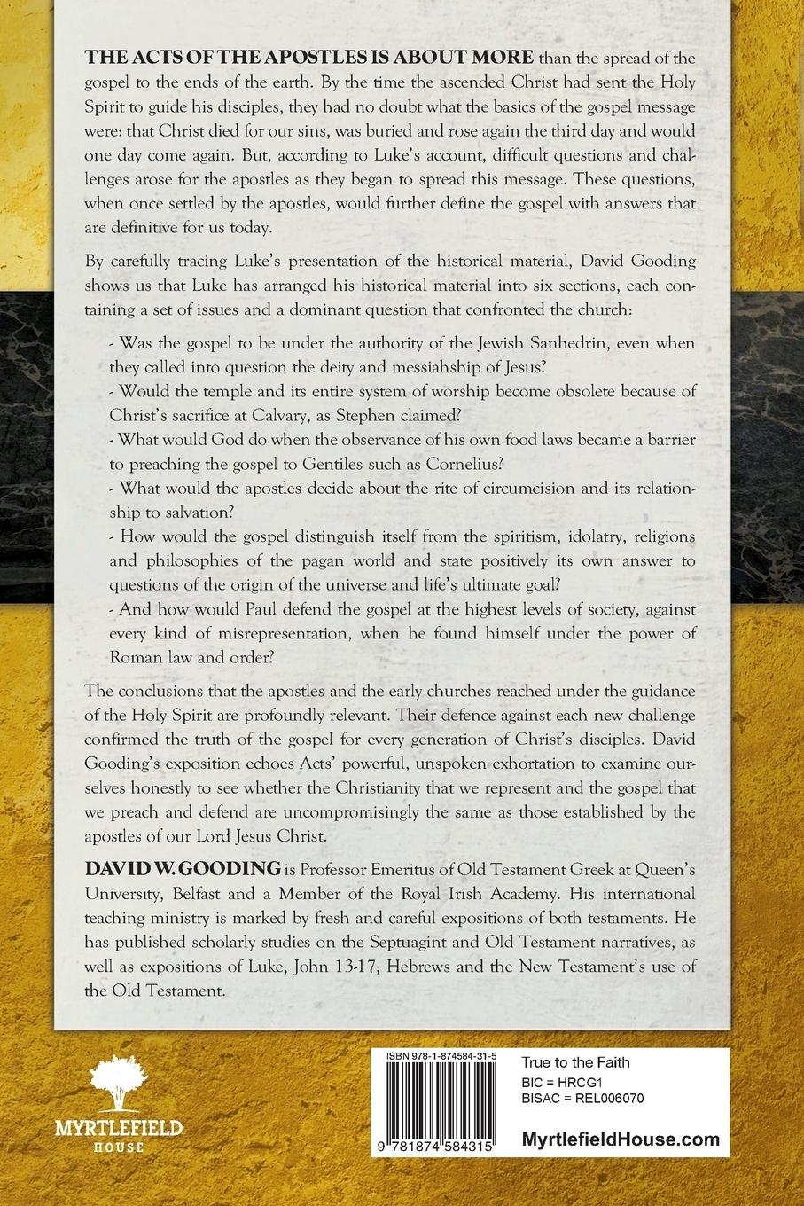 Rückseitencover True to the Faith