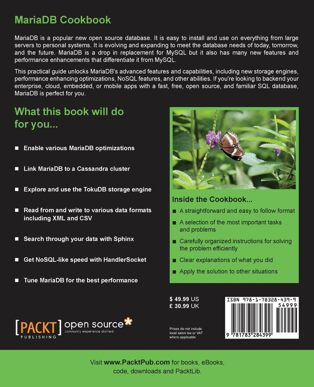 Rückseitencover Mariadb Cookbook