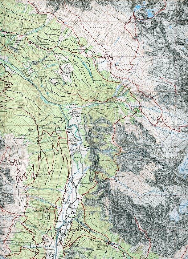 Beispielinhalt (Bild) DAV Alpenvereinskarte 30/3 Ötztaler Alpen Kaunergrat 1 : 25 000