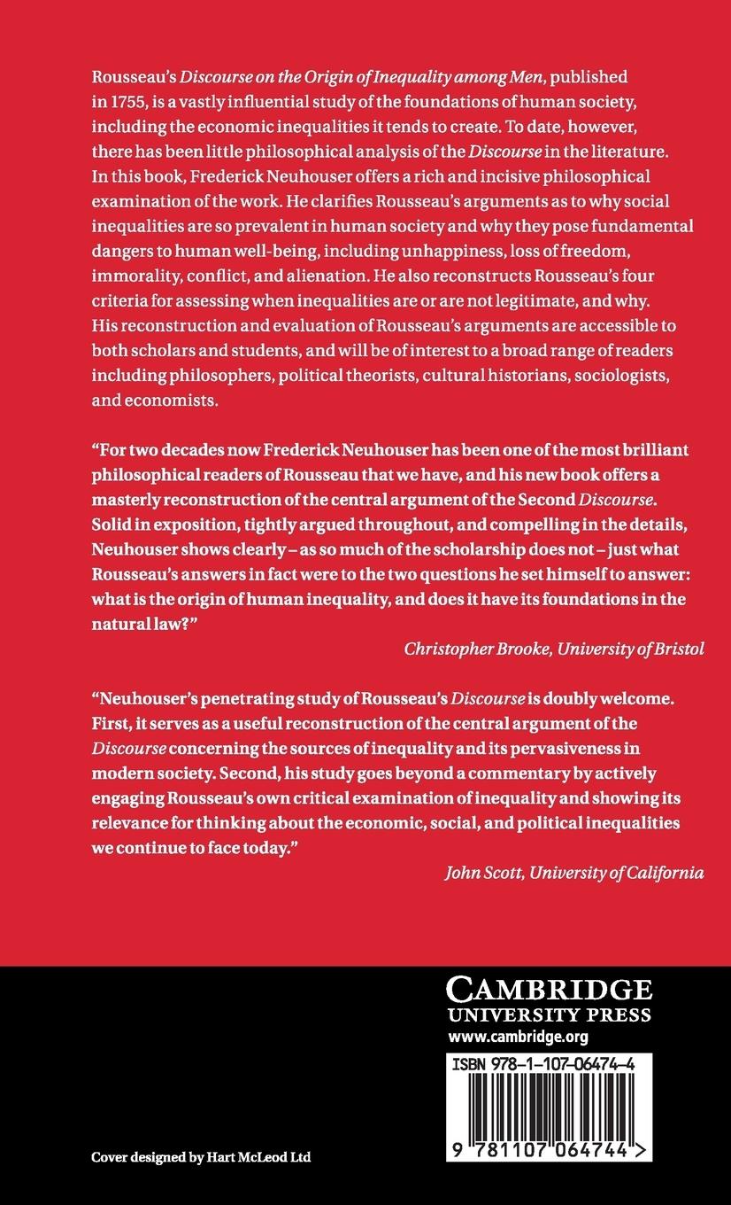 Rückseitencover Rousseau's Critique of Inequality