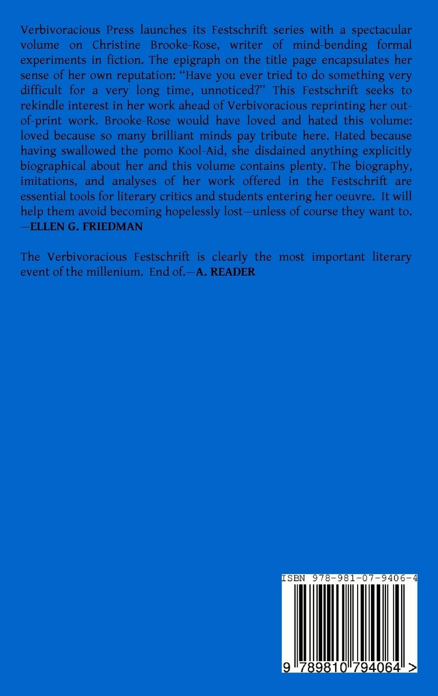 Rückseitencover Verbivoracious Festschrift Volume One