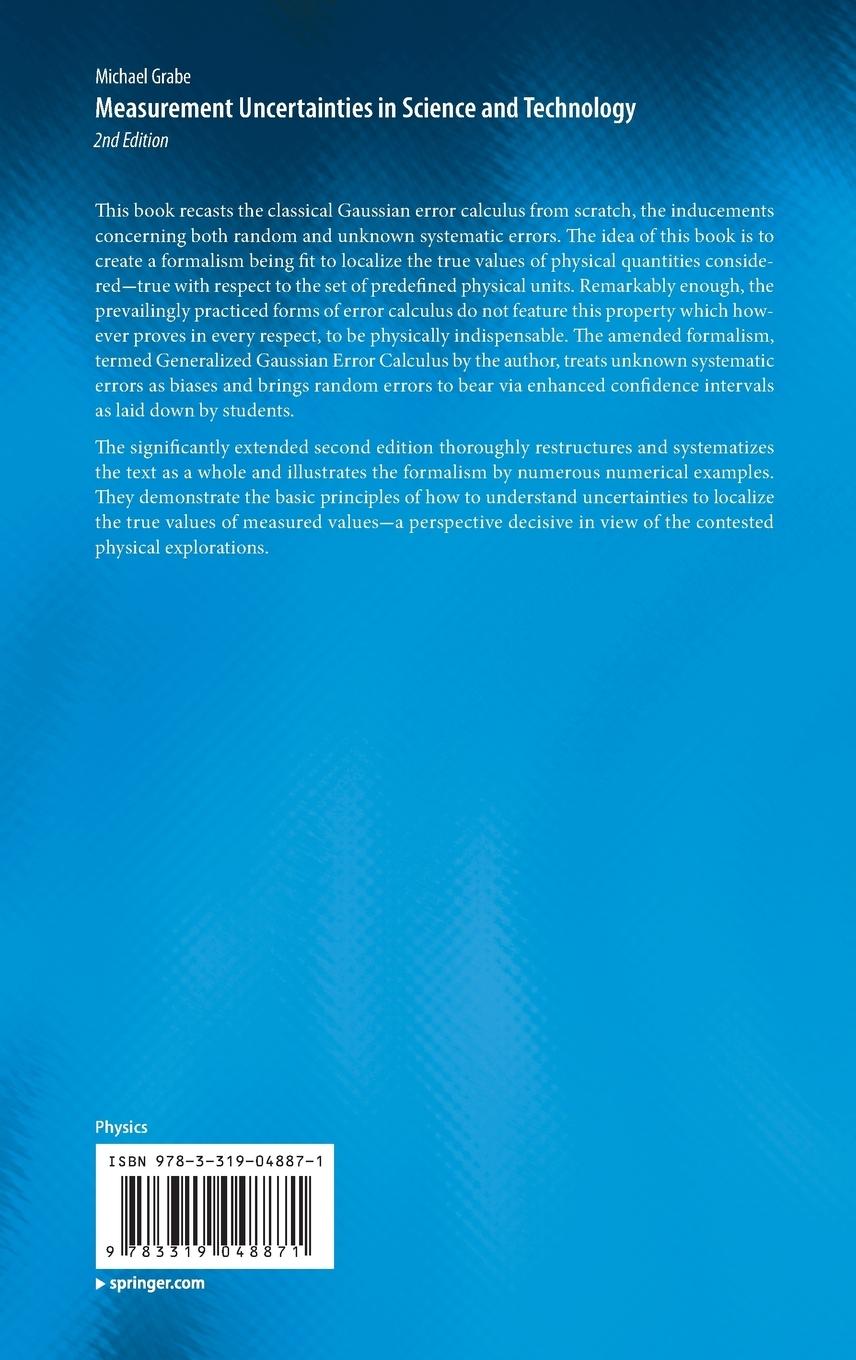 Rückseitencover Measurement Uncertainties in Science and Technology