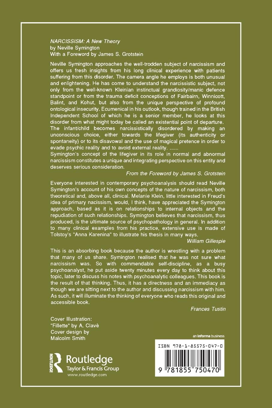 Rückseitencover Narcissism