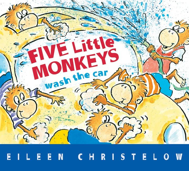 Vorderes Coverbild Five Little Monkeys Wash the Car Board Book