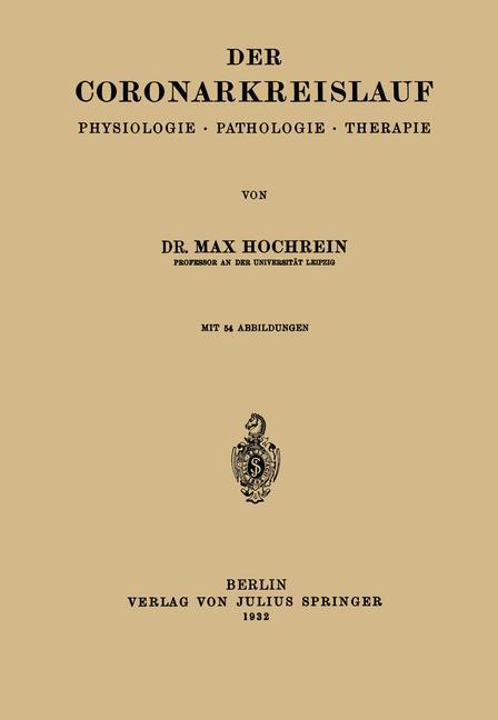 Vorderes Coverbild Der Coronarkreislauf