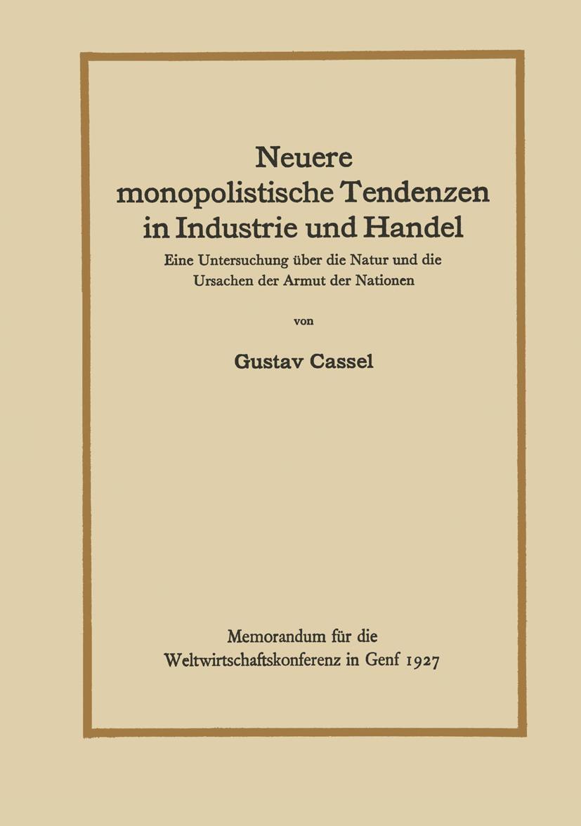 Vorderes Coverbild Neuere monopolistische Tendenzen in Industrie und Handel