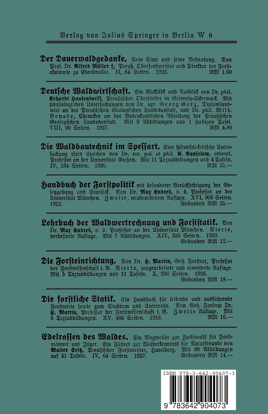 Rückseitencover Der Dauerwald