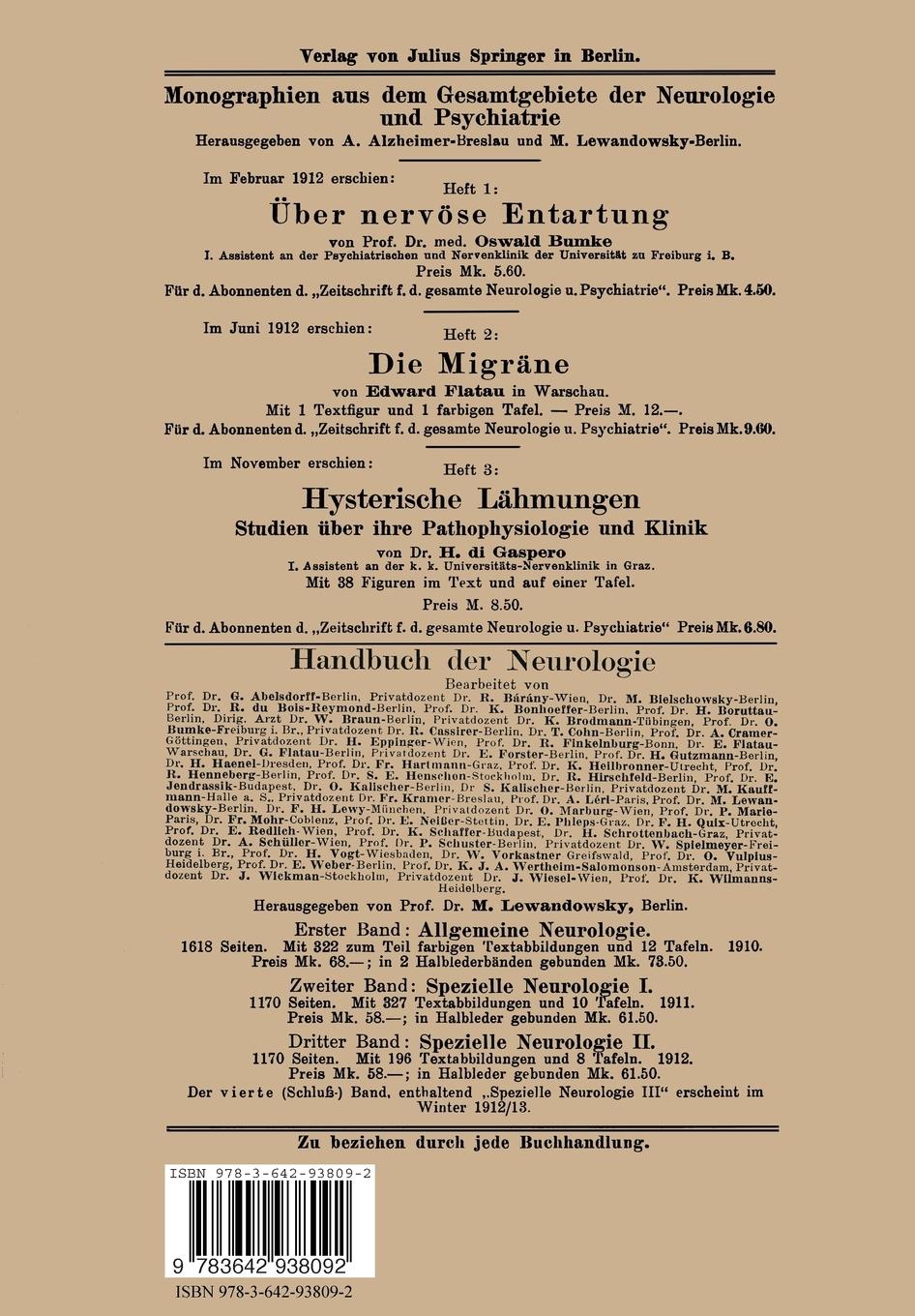 Rückseitencover Affektstörungen Studien über Ihre ätiologie und Therapie