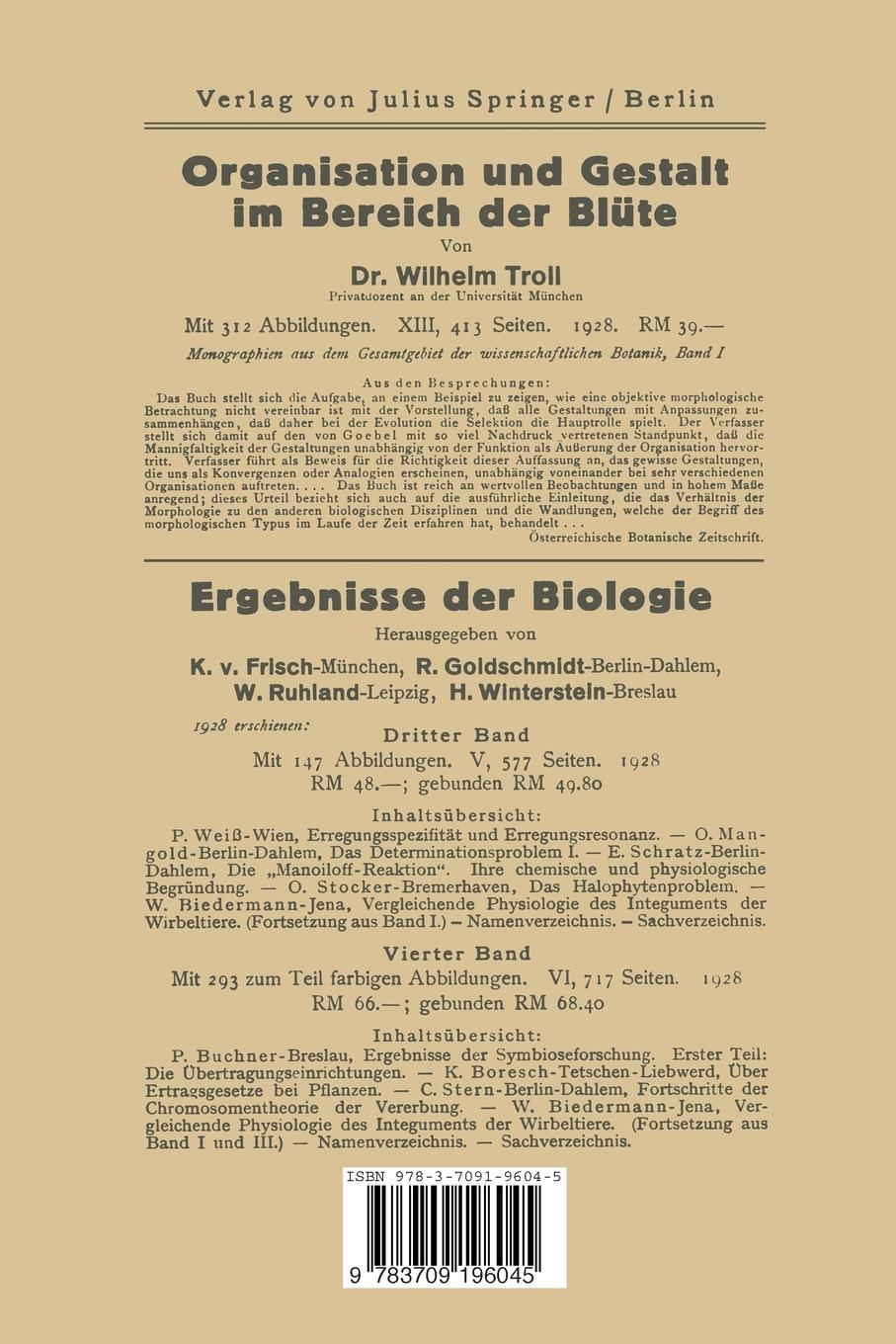 Rückseitencover Die physikalische Komponente der Pflanzlichen Transpiration