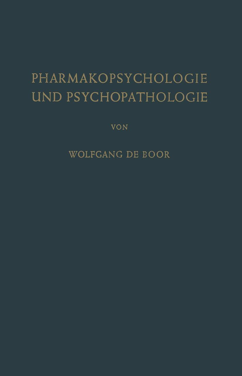 Vorderes Coverbild Pharmakopsychologie und Psychopathologie