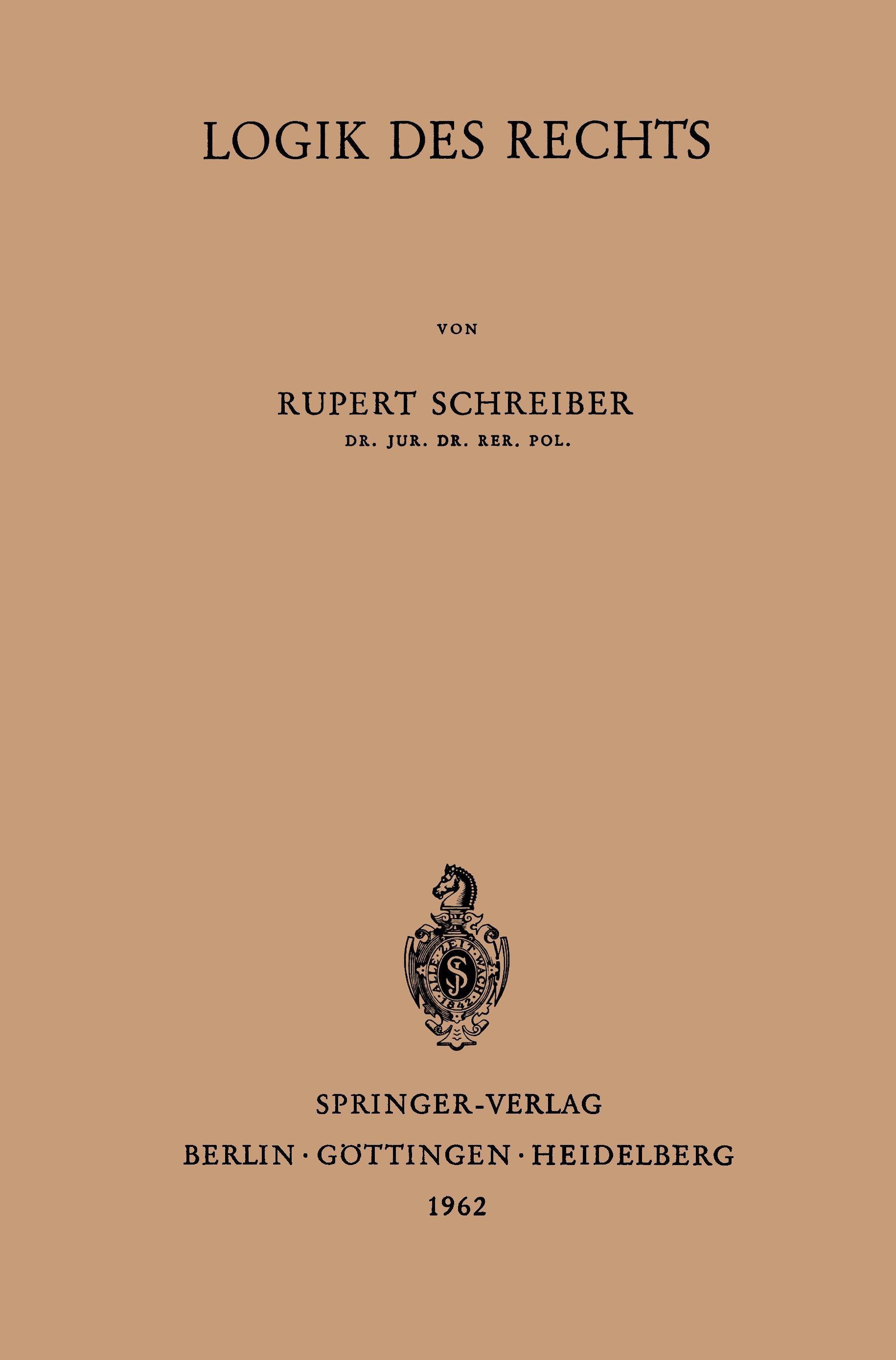 Vorderes Coverbild Logik des Rechts