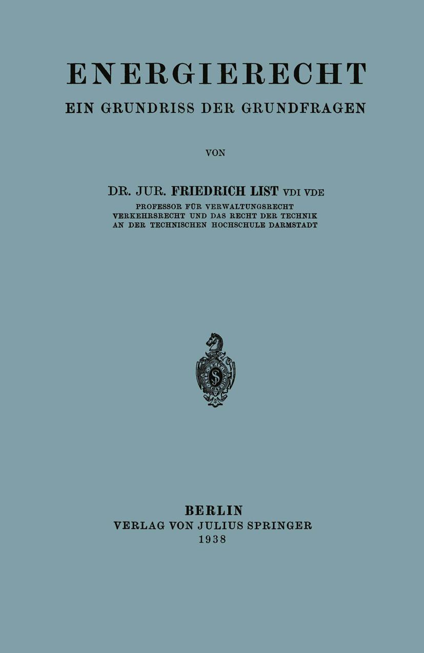 Vorderes Coverbild Energierecht