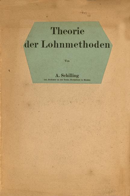 Vorderes Coverbild Theorie der Lohnmethoden