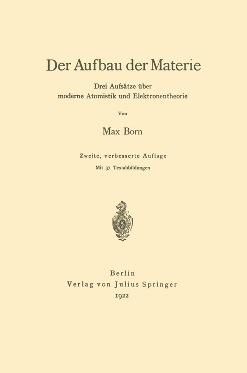 Vorderes Coverbild Der Aufbau der Materie