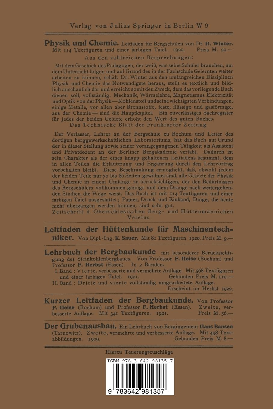 Rückseitencover Wärmelehre und Chemie