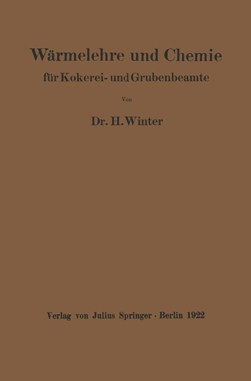 Vorderes Coverbild Wärmelehre und Chemie