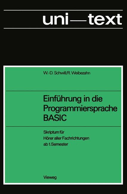Vorderes Coverbild Einführung in die Programmiersprache BASIC