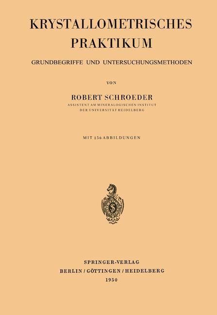 Vorderes Coverbild Krystallometrisches Praktikum