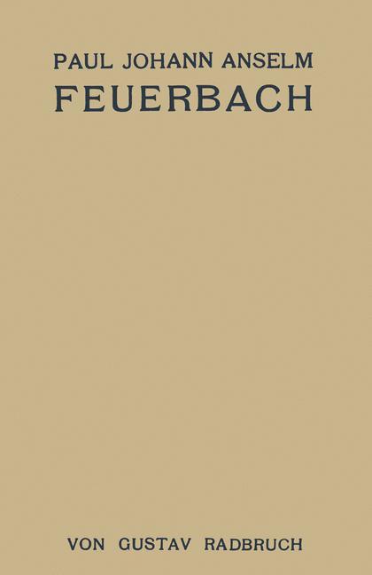 Vorderes Coverbild Paul Johann Anselm Feuerbach