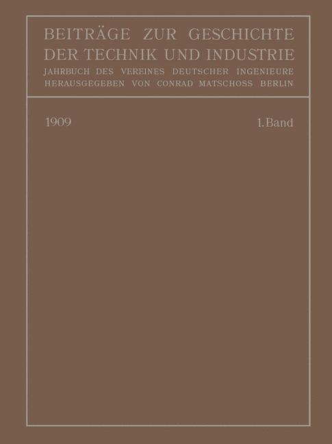 Vorderes Coverbild Beiträge zur Geschichte der Technik und Industrie