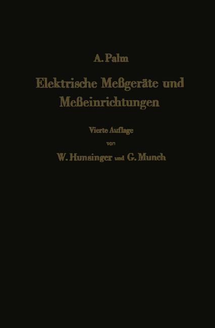 Vorderes Coverbild Elektrische Meßgeräte und Meßeinrichtungen