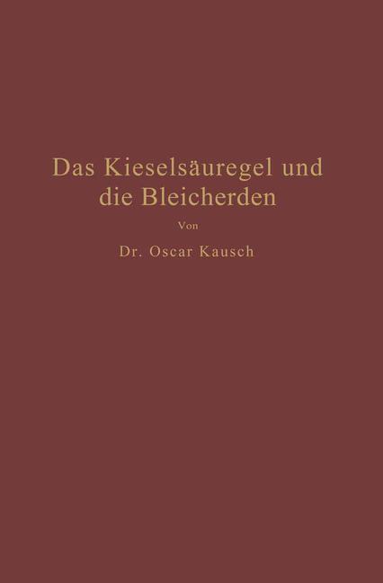 Vorderes Coverbild Das Kieselsäuregel und die Bleicherden