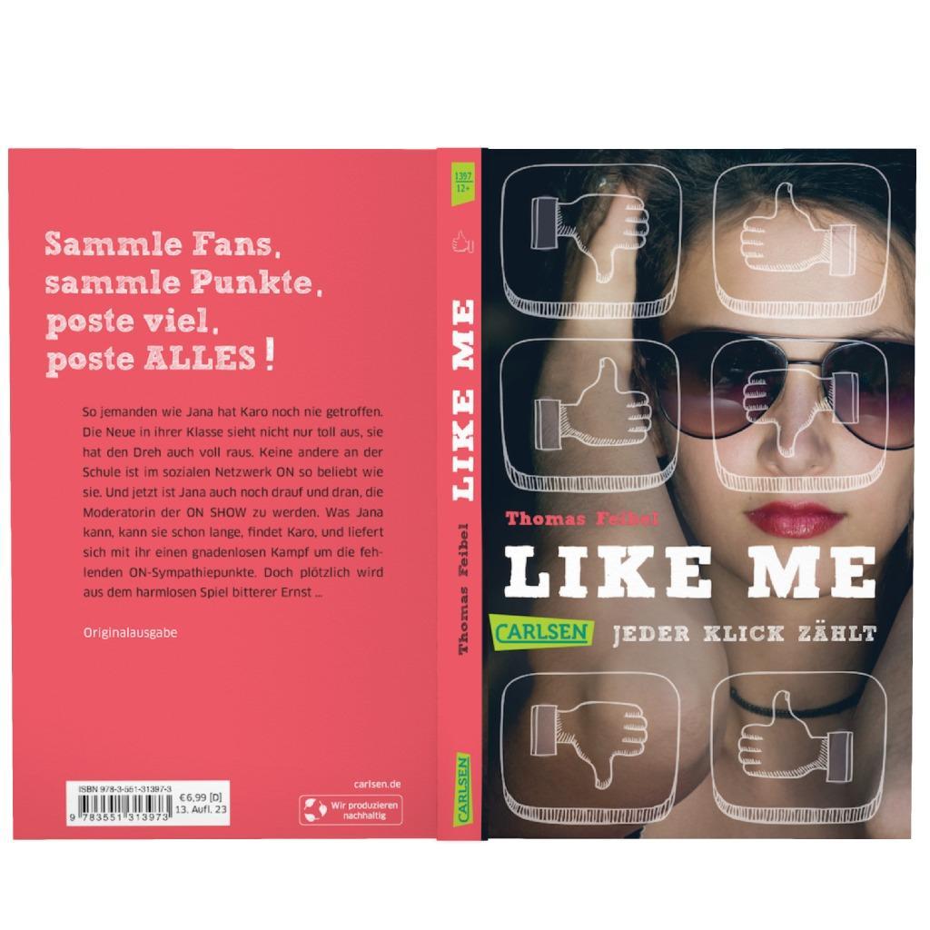 Beispielinhalt (Bild) Like me. Jeder Klick zählt