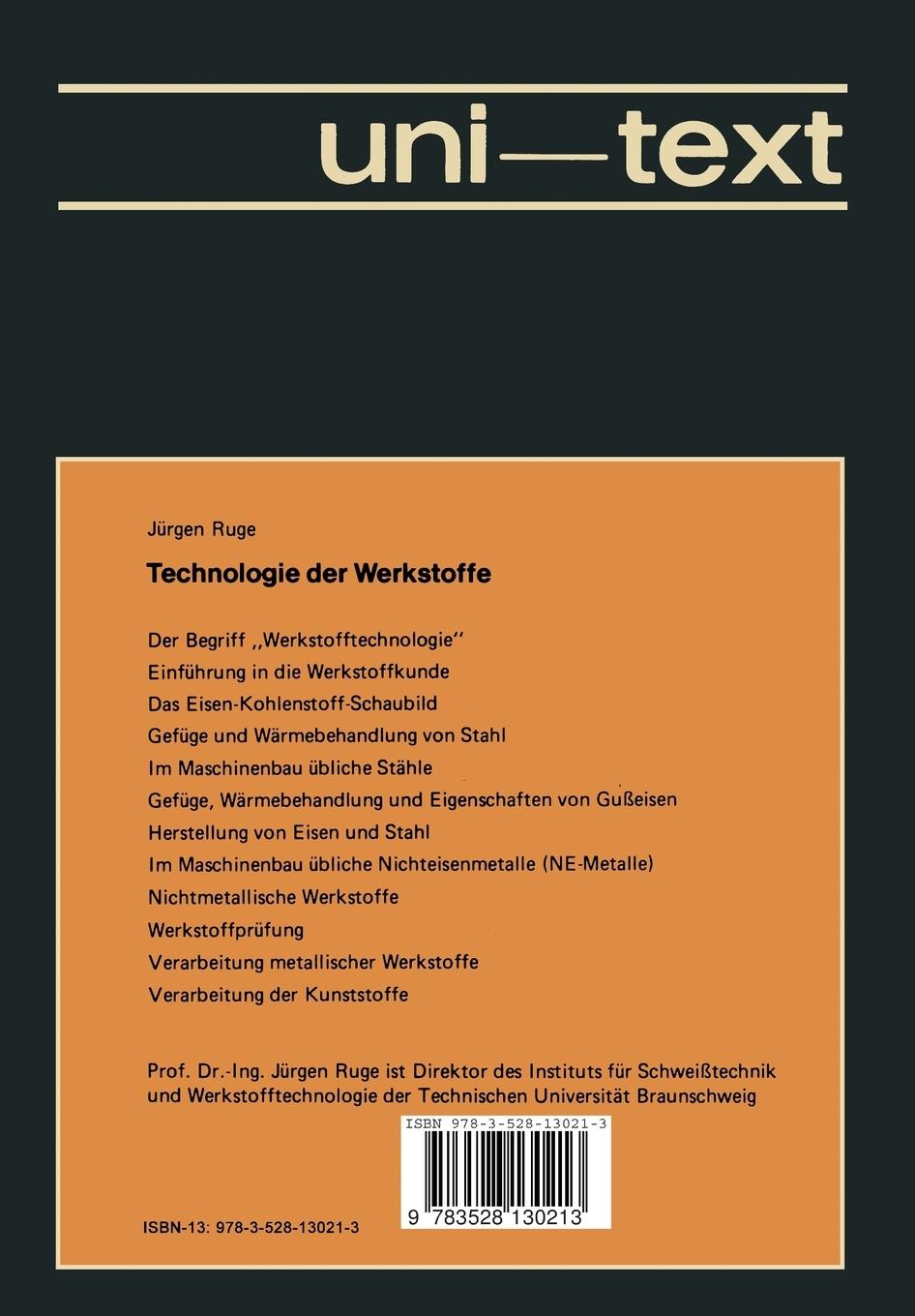 Rückseitencover Technologie der Werkstoffe