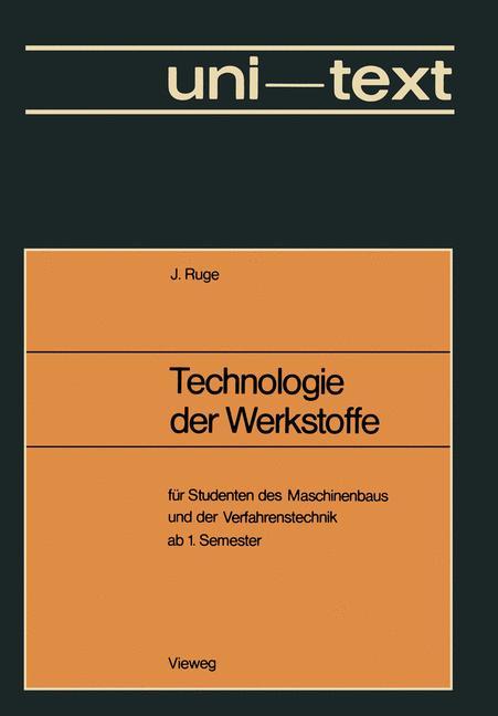 Vorderes Coverbild Technologie der Werkstoffe