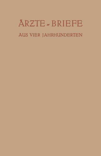 Vorderes Coverbild Ärzte - Briefe aus Vier Jahrhunderten
