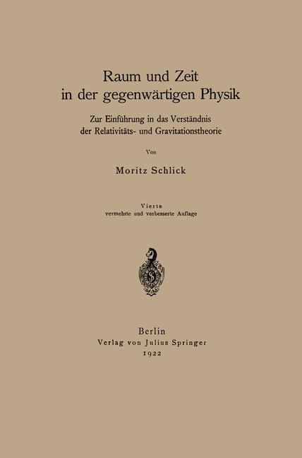 Vorderes Coverbild Raum und Zeit in der gegenwärtigen Physik