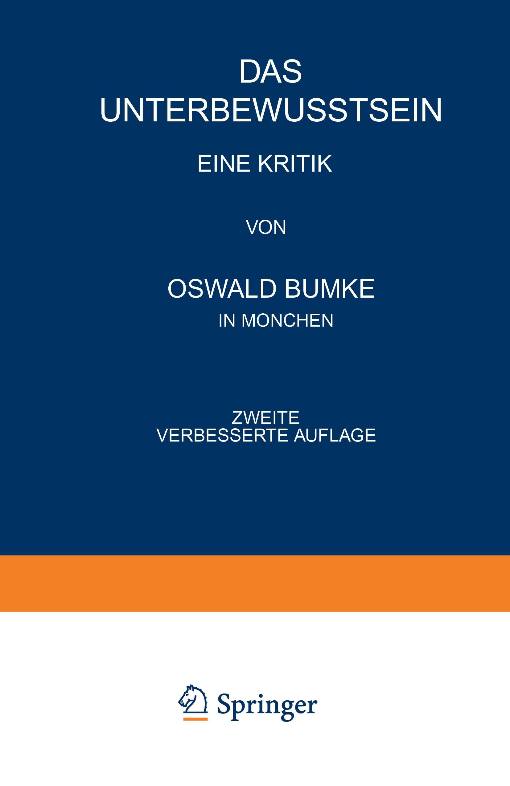 Vorderes Coverbild Das Unterbewusstsein