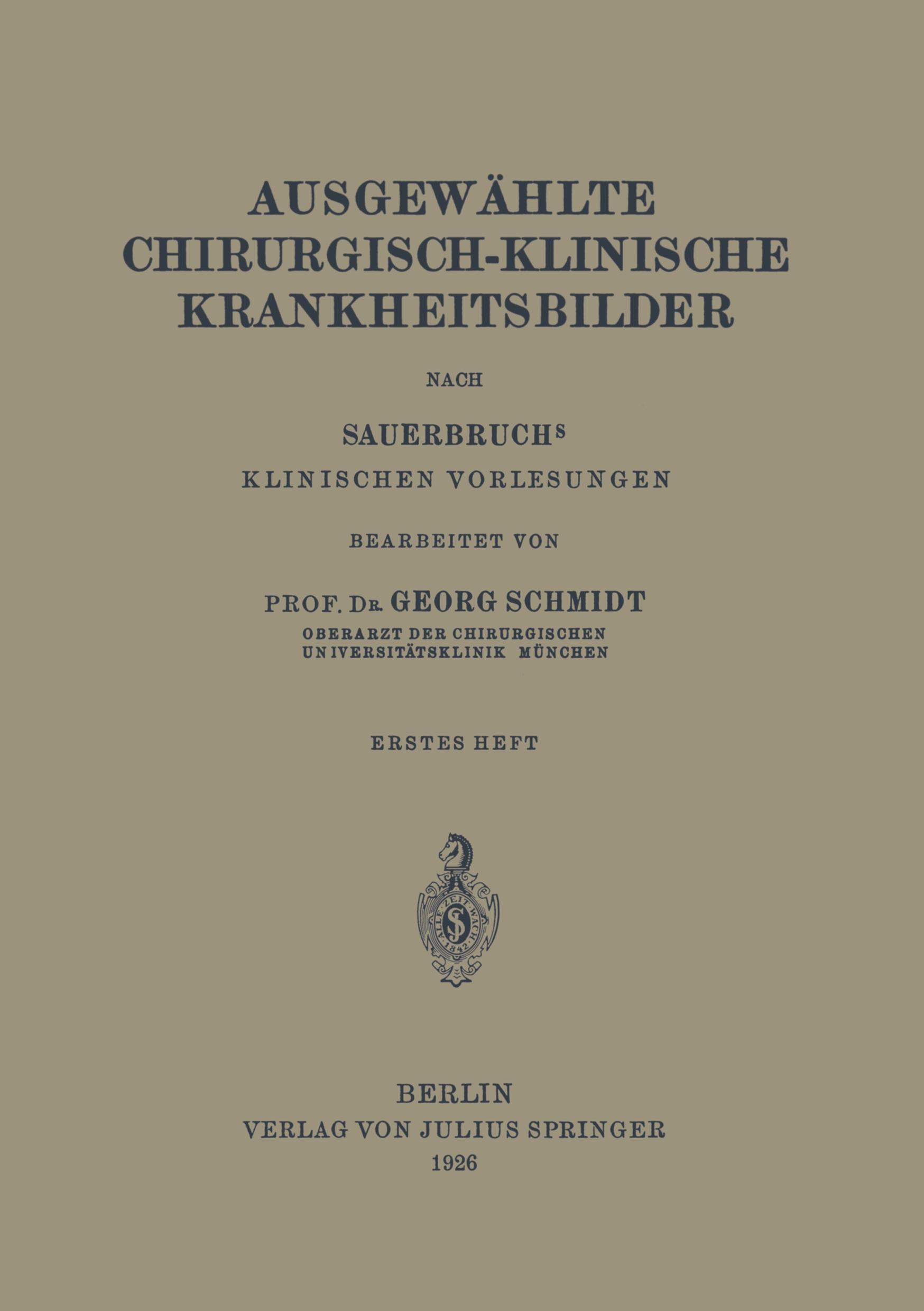 Vorderes Coverbild Ausgewählte Chirurgisch-Klinische Krankheitsbilder