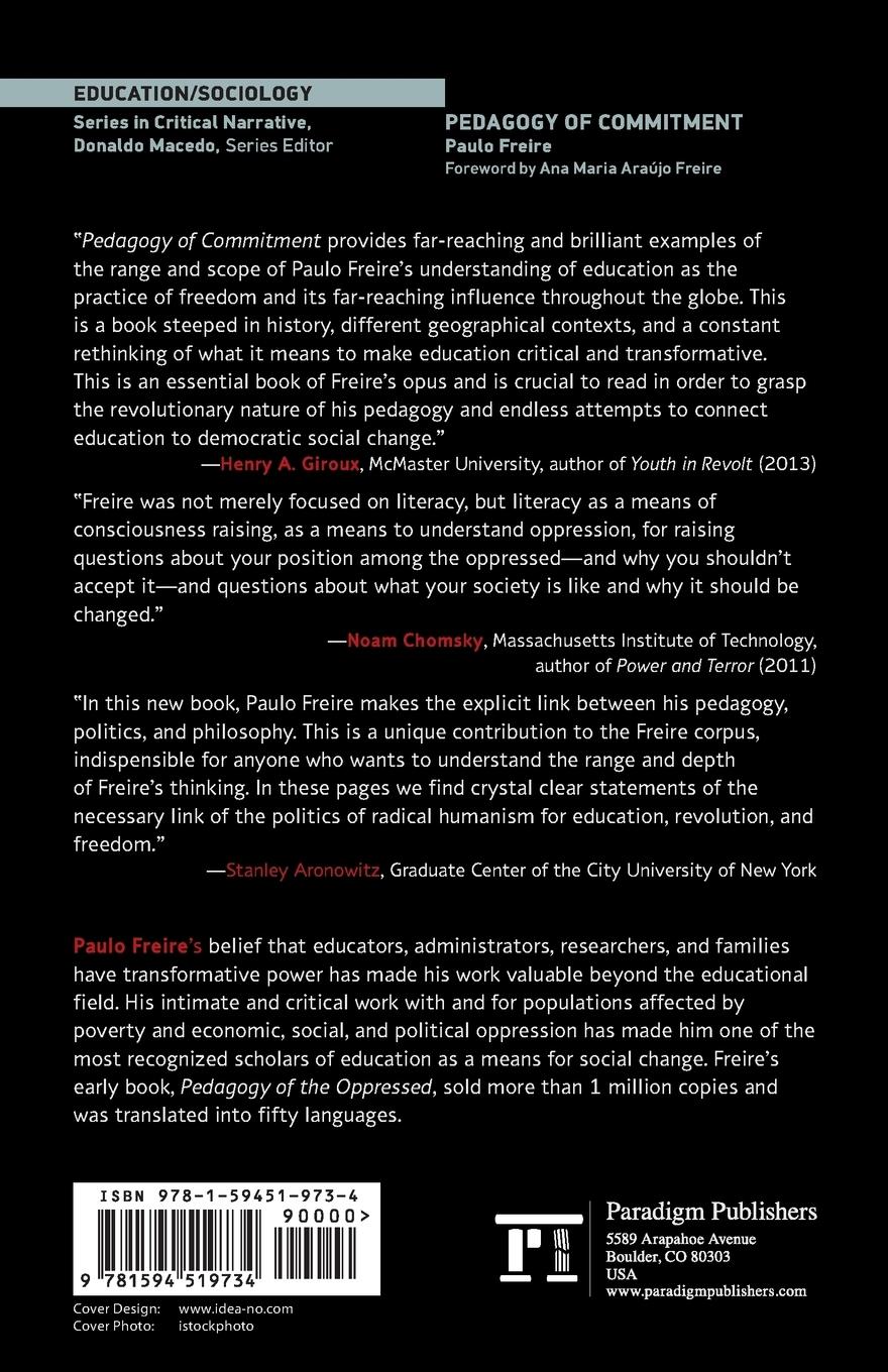 Rückseitencover Pedagogy of Commitment