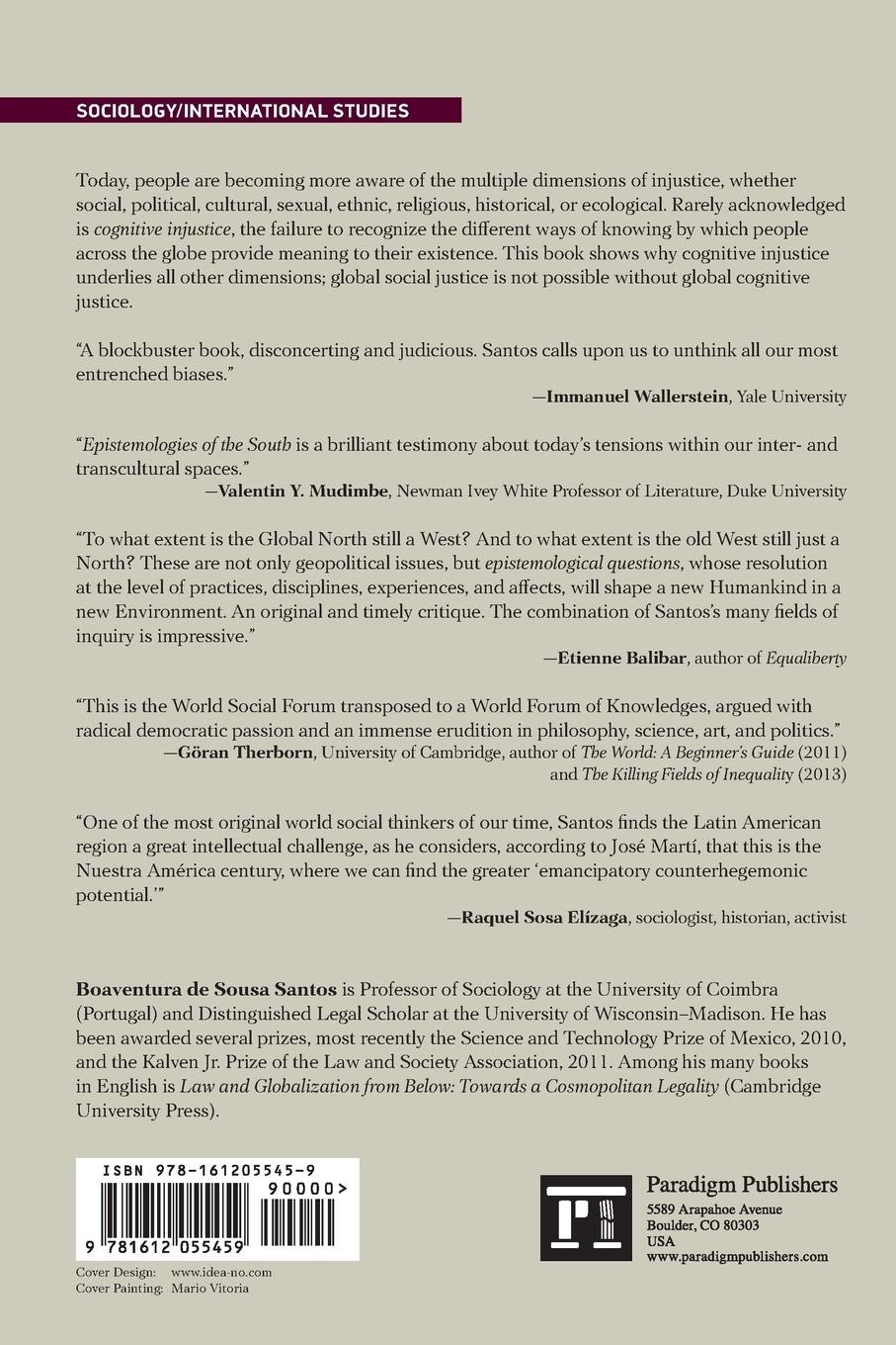 Rückseitencover Epistemologies of the South