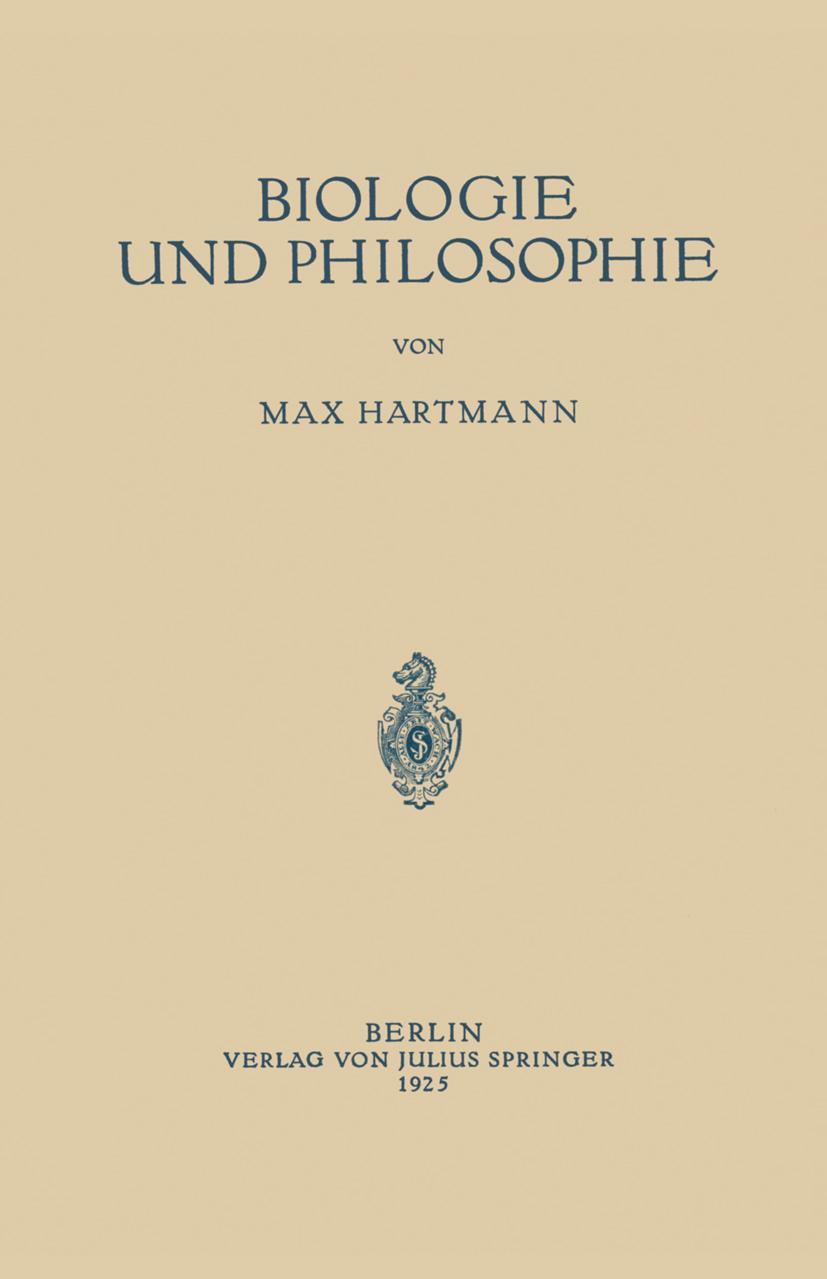 Vorderes Coverbild Biologie und Philosophie