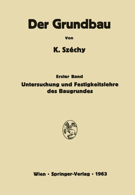 Vorderes Coverbild Untersuchung und Festigkeitslehre des Baugrundes
